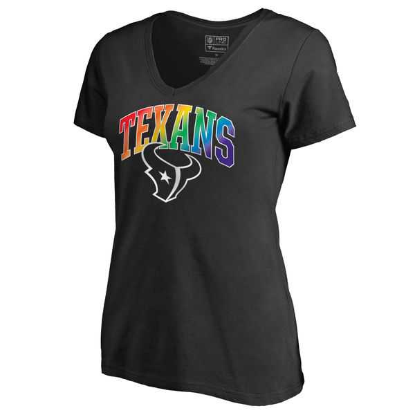 Women's Houston Texans NFL Pro Line by Fanatics Branded Black Plus Sizes Pride T-Shirt,We sell and wholesale Women's Houston Texans NFL Pro Line by Fanatics Branded Black Plus Sizes Pride T-Shirt on line form chian!